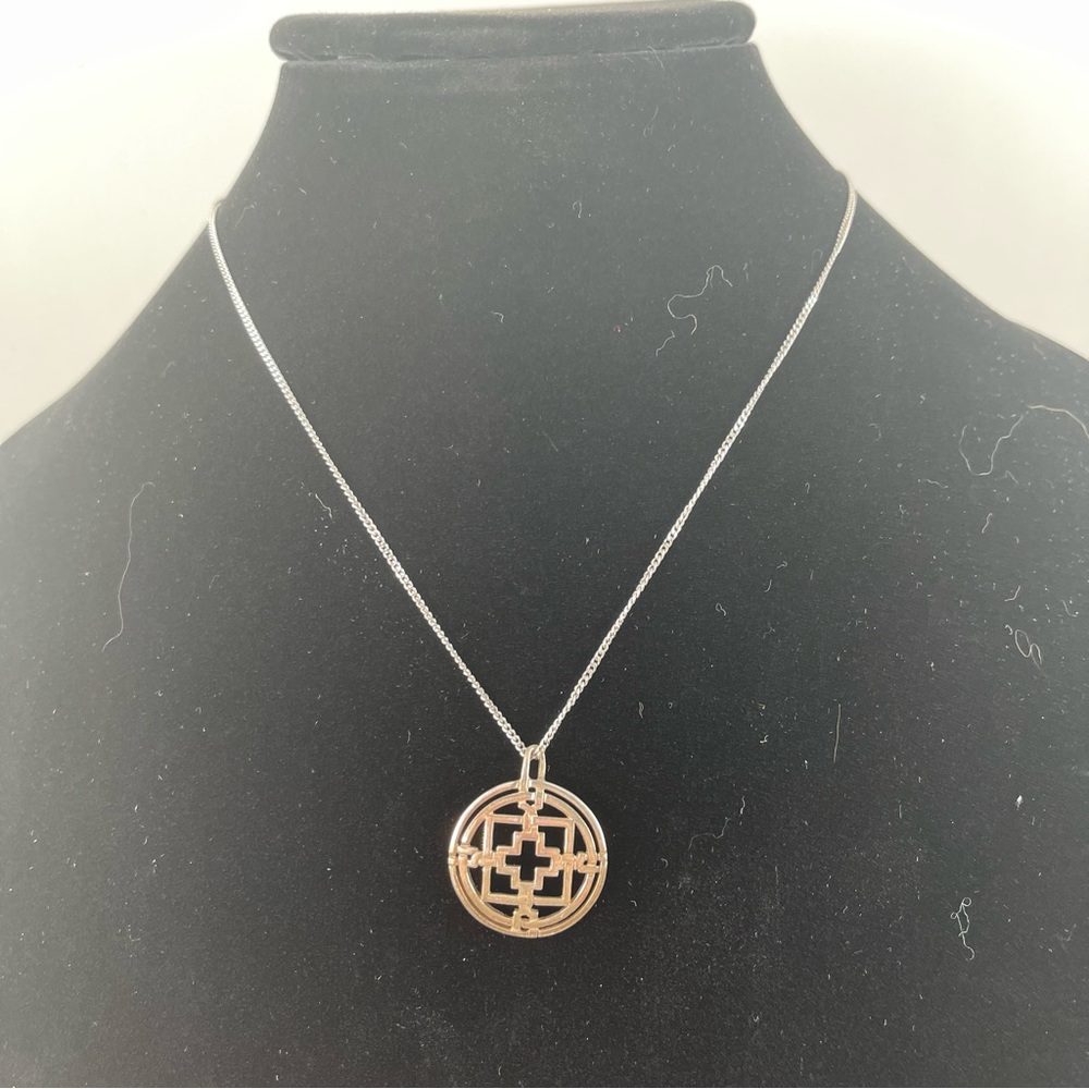1” Women’s Chinese Pendant on an 18” Silver-Tone Chain